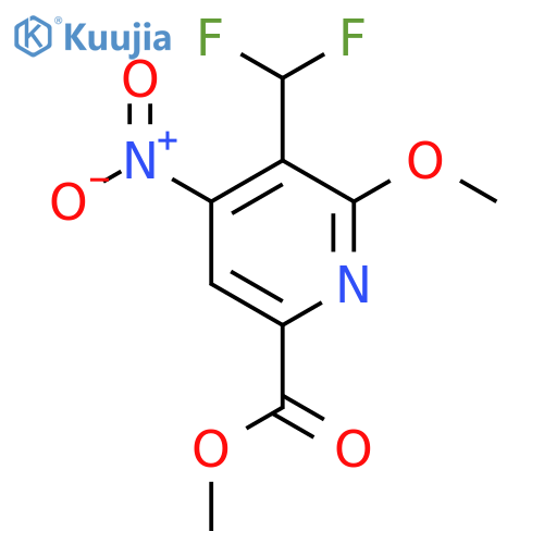 Methyl 3-(difluoromethyl)-2-methoxy-4-nitropyridine-6-carboxylate structure