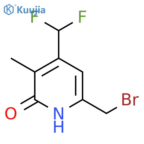 6-(Bromomethyl)-4-(difluoromethyl)-2-hydroxy-3-methylpyridine structure