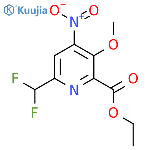 Ethyl 6-(difluoromethyl)-3-methoxy-4-nitropyridine-2-carboxylate structure