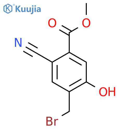 Methyl 4-bromomethyl-2-cyano-5-hydroxybenzoate structure