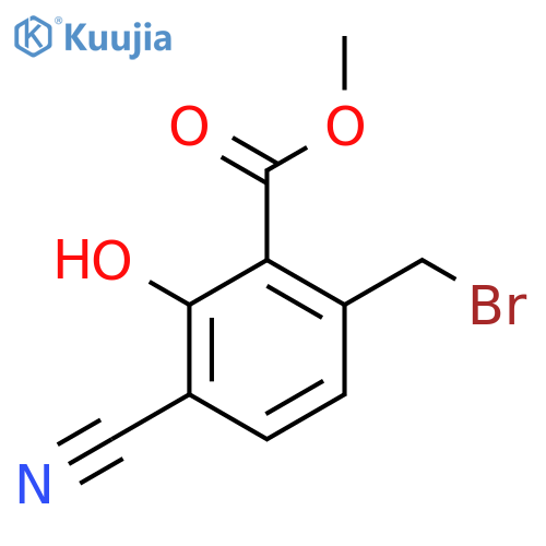Methyl 6-bromomethyl-3-cyano-2-hydroxybenzoate structure