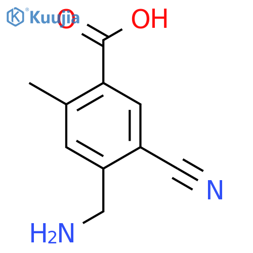 4-Aminomethyl-5-cyano-2-methylbenzoic acid structure