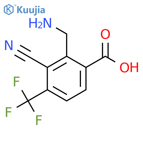 2-Aminomethyl-3-cyano-4-(trifluoromethyl)benzoic acid structure