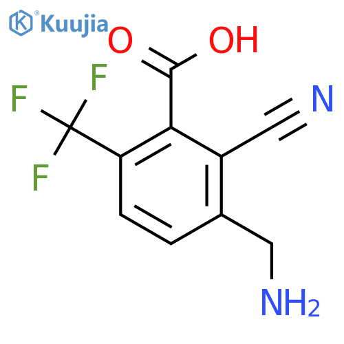 3-Aminomethyl-2-cyano-6-(trifluoromethyl)benzoic acid structure