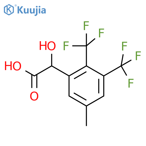 2,3-Bis(trifluoromethyl)-5-methylmandelic acid structure