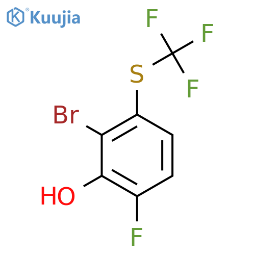 2-Bromo-6-fluoro-3-(trifluoromethylthio)phenol structure