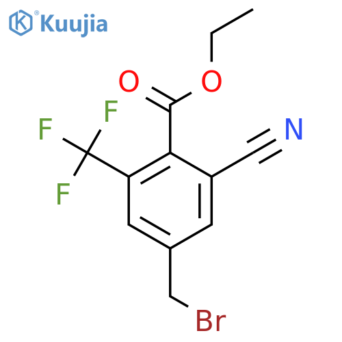 Ethyl 4-bromomethyl-2-cyano-6-(trifluoromethyl)benzoate structure