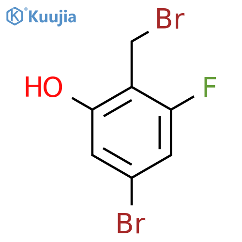 4-Bromo-2-fluoro-6-hydroxybenzyl bromide structure