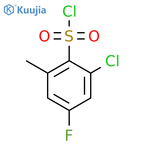2-Chloro-4-fluoro-6-methylbenzenesulfonyl chloride structure