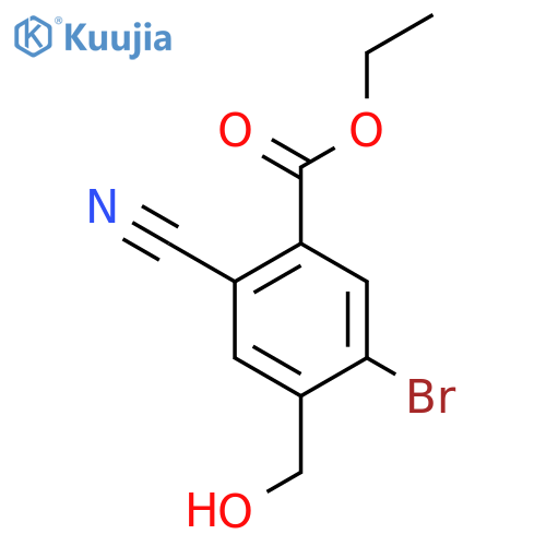 Ethyl 5-bromo-2-cyano-4-(hydroxymethyl)benzoate structure