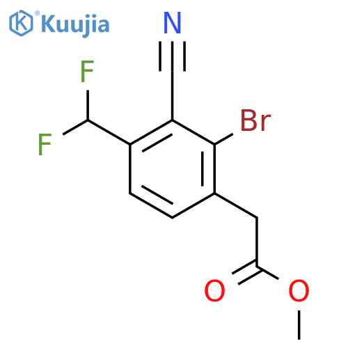 Methyl 2-bromo-3-cyano-4-(difluoromethyl)phenylacetate structure