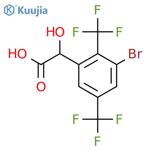 2,5-Bis(trifluoromethyl)-3-bromomandelic acid structure