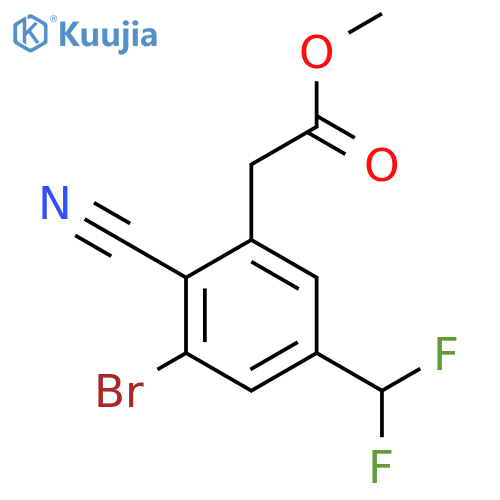 Methyl 3-bromo-2-cyano-5-(difluoromethyl)phenylacetate structure