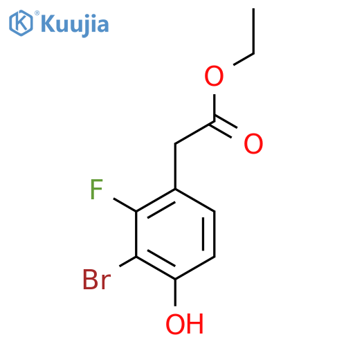 Ethyl 3-bromo-2-fluoro-4-hydroxyphenylacetate structure