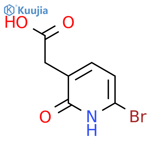 6-Bromo-2-hydroxypyridine-3-acetic acid structure