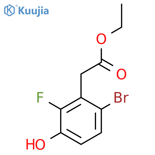Ethyl 6-bromo-2-fluoro-3-hydroxyphenylacetate structure