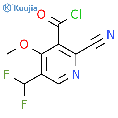 2-Cyano-5-(difluoromethyl)-4-methoxypyridine-3-carbonyl chloride structure