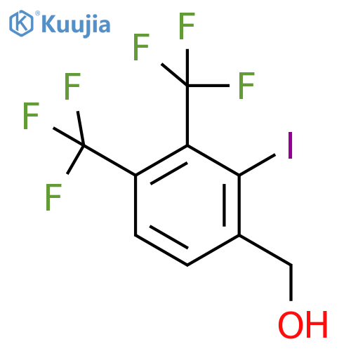 3,4-Bis(trifluoromethyl)-2-iodobenzyl alcohol structure