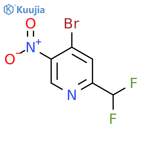 4-Bromo-2-difluoromethyl-5-nitropyridine structure