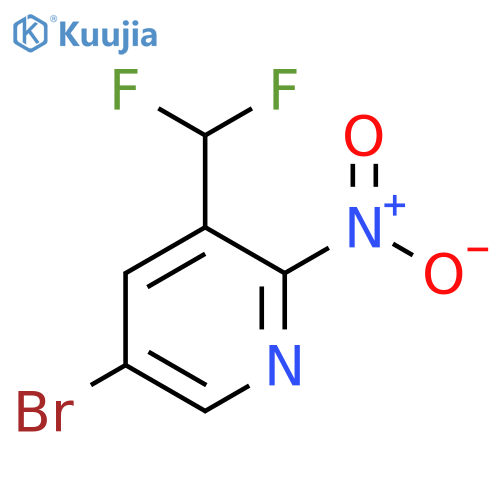 5-Bromo-3-difluoromethyl-2-nitropyridine structure