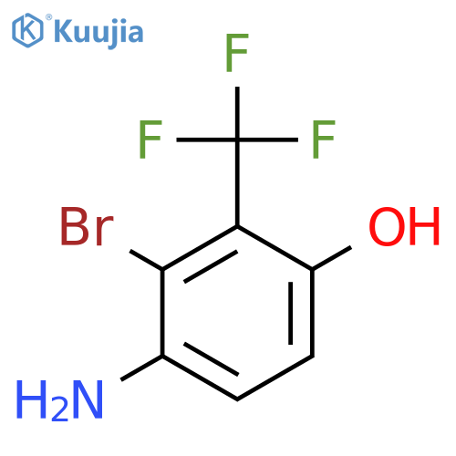 2-Bromo-4-hydroxy-3-(trifluoromethyl)aniline structure