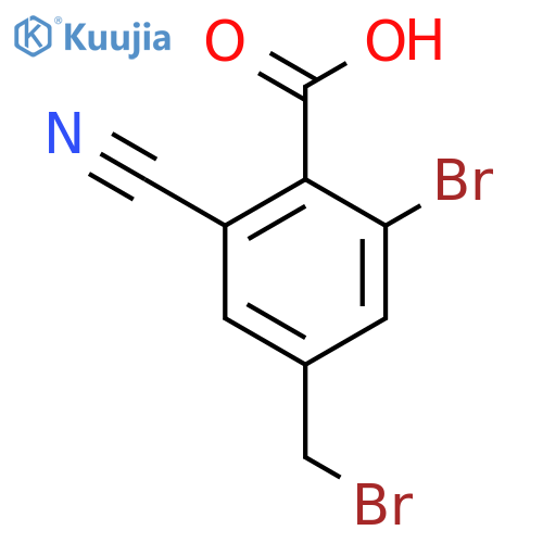 2-Bromo-4-bromomethyl-6-cyanobenzoic acid structure
