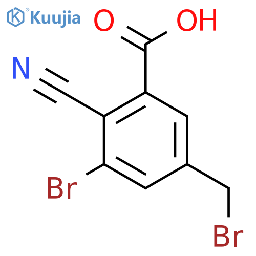 3-Bromo-5-bromomethyl-2-cyanobenzoic acid structure