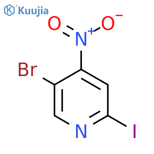 5-Bromo-2-iodo-4-nitropyridine structure