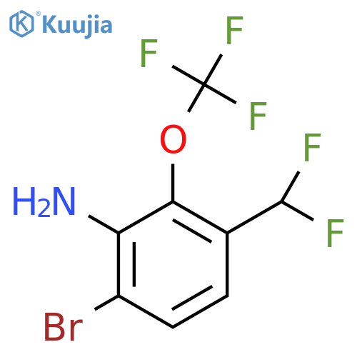 6-Bromo-3-difluoromethyl-2-(trifluoromethoxy)aniline structure