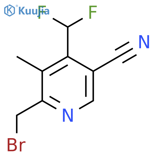 2-(Bromomethyl)-5-cyano-4-(difluoromethyl)-3-methylpyridine structure