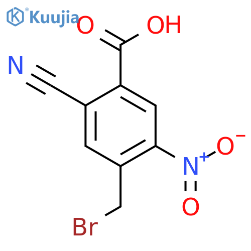 4-Bromomethyl-2-cyano-5-nitrobenzoic acid structure
