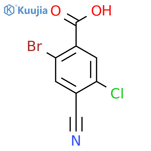 2-Bromo-5-chloro-4-cyanobenzoic acid structure