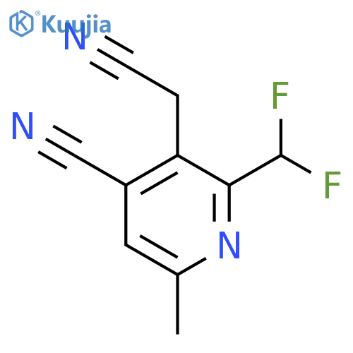 4-Cyano-2-(difluoromethyl)-6-methylpyridine-3-acetonitrile structure