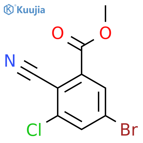 Methyl 5-bromo-3-chloro-2-cyanobenzoate structure