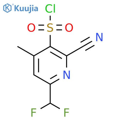 2-Cyano-6-(difluoromethyl)-4-methylpyridine-3-sulfonyl chloride structure