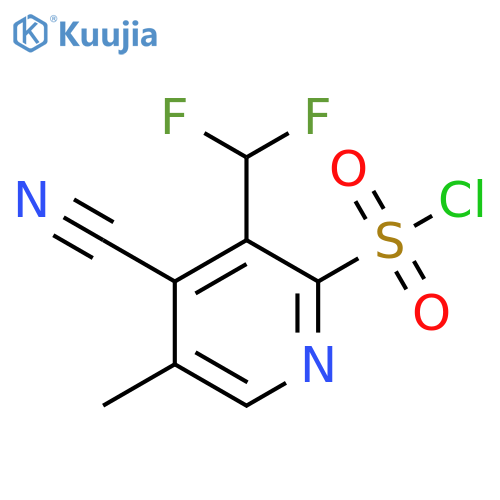 4-Cyano-3-(difluoromethyl)-5-methylpyridine-2-sulfonyl chloride structure
