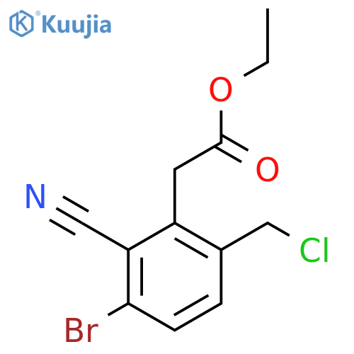 Ethyl 3-bromo-6-chloromethyl-2-cyanophenylacetate structure