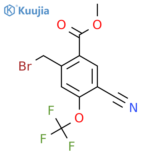 Methyl 2-bromomethyl-5-cyano-4-(trifluoromethoxy)benzoate structure