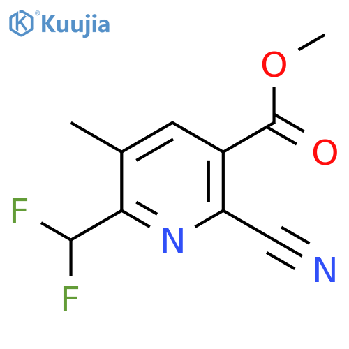 Methyl 2-cyano-6-(difluoromethyl)-5-methylpyridine-3-carboxylate structure
