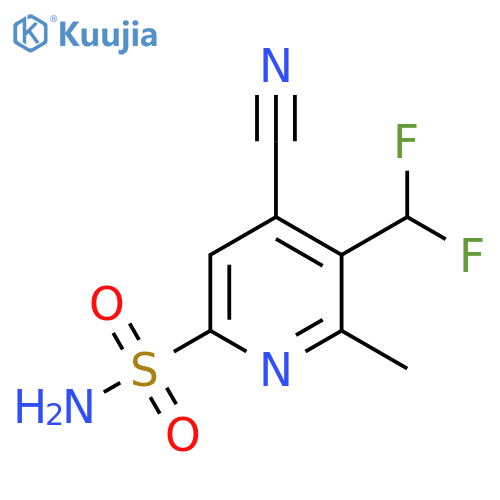 4-Cyano-3-(difluoromethyl)-2-methylpyridine-6-sulfonamide structure