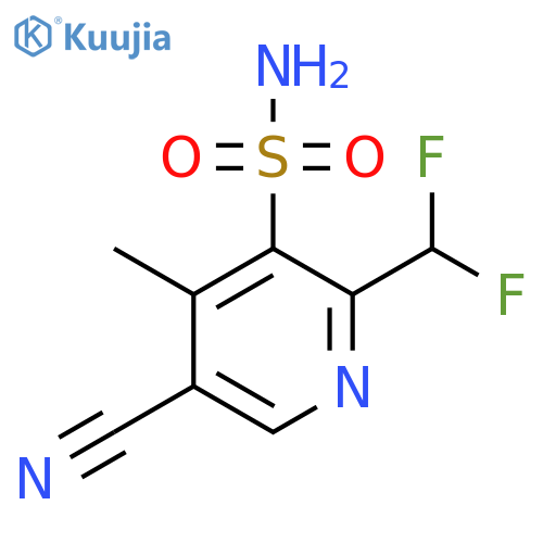 5-Cyano-2-(difluoromethyl)-4-methylpyridine-3-sulfonamide structure