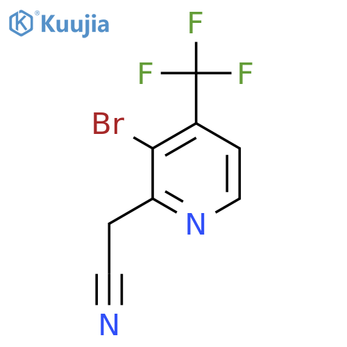 3-Bromo-4-(trifluoromethyl)pyridine-2-acetonitrile structure