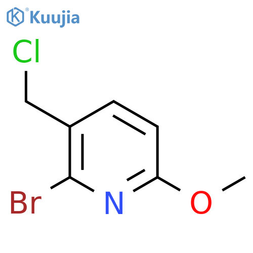 2-Bromo-3-(chloromethyl)-6-methoxypyridine structure
