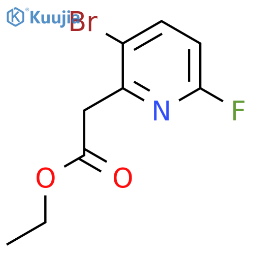 Ethyl 3-bromo-6-fluoropyridine-2-acetate structure