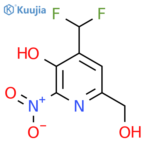 4-(Difluoromethyl)-3-hydroxy-2-nitropyridine-6-methanol structure