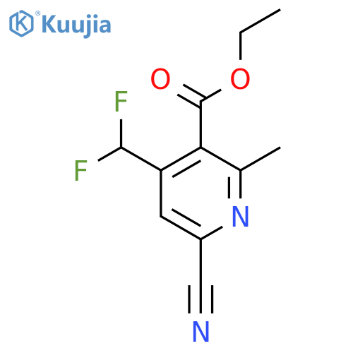 Ethyl 6-cyano-4-(difluoromethyl)-2-methylpyridine-3-carboxylate structure