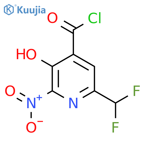 6-(Difluoromethyl)-3-hydroxy-2-nitropyridine-4-carbonyl chloride structure