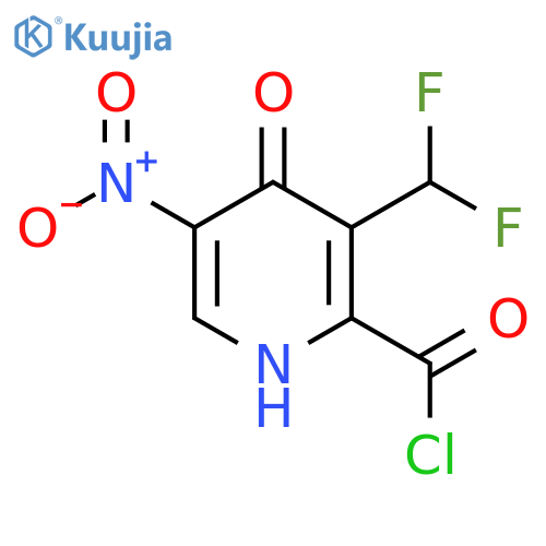 3-(Difluoromethyl)-4-hydroxy-5-nitropyridine-2-carbonyl chloride structure