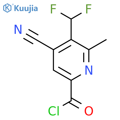 4-Cyano-3-(difluoromethyl)-2-methylpyridine-6-carbonyl chloride structure