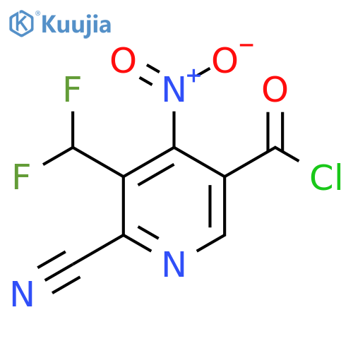 2-Cyano-3-(difluoromethyl)-4-nitropyridine-5-carbonyl chloride structure